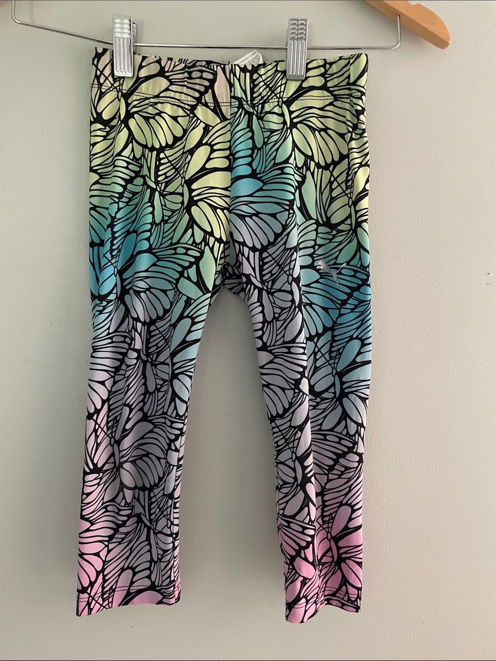 Puma girls Pastel Gradient Butterfly Leggings - Multicolor size:6X